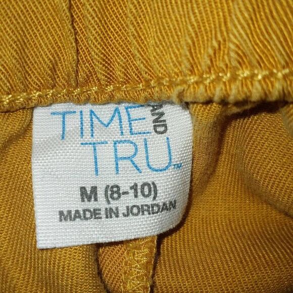 TIME & TRU MUSTARD PALAZZO CROP PANTS SZ.M EUC - Picture 5 of 7